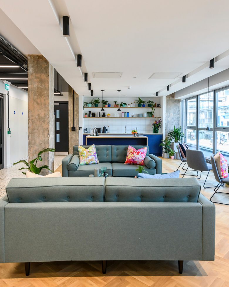 Breakout space at The Southside Building offices to let in Birmingham.