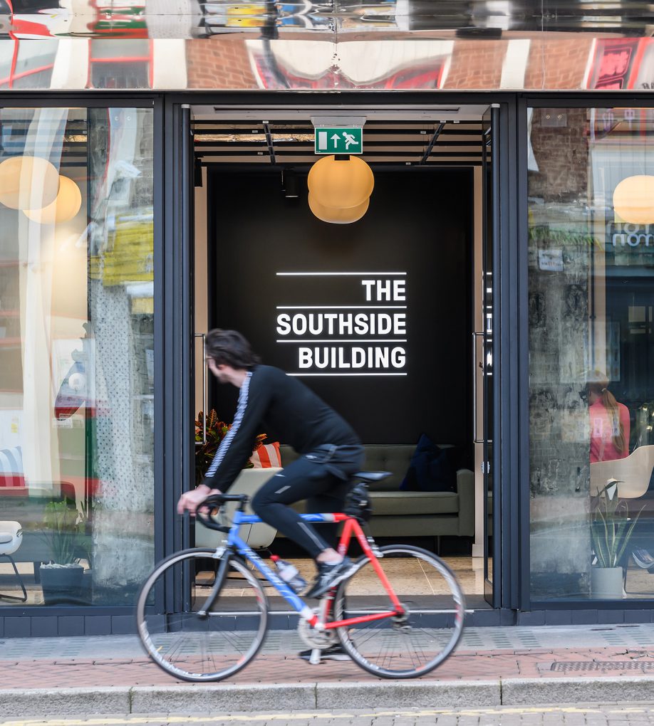 Entrance to The Southside Building offices to let in Birmingham.