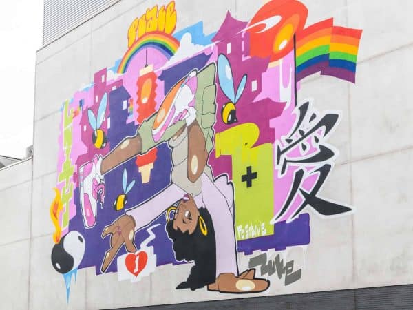 Mural created for B-SIDE Hip-Hop festival near The Southside Building offices to let in Birmingham.